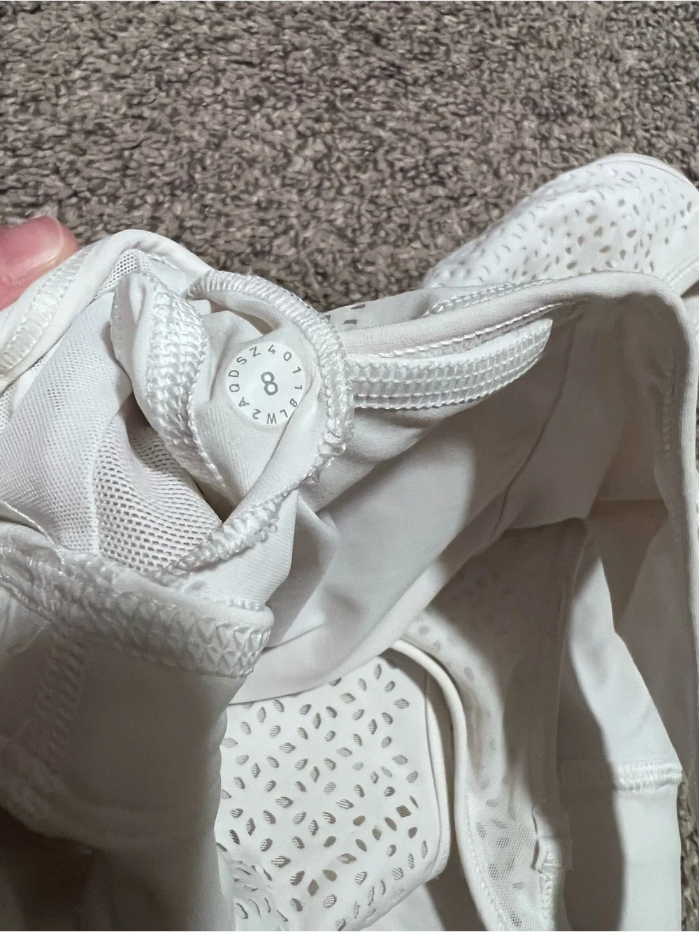 lululemon Get Your Peek On White High-Neck Sports Bra